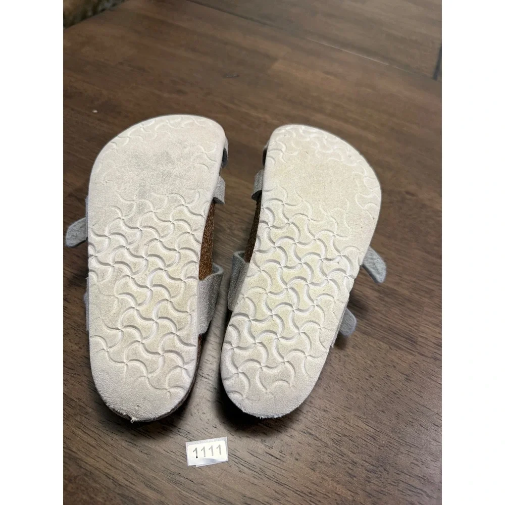 Birkenstock Mayari Kids Sandals Silver Metallic Crackle EU 30 US‎ 12-12.5 Buckle